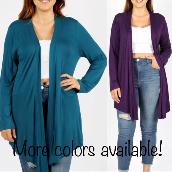 30% OFF 2/MORE 3X Plus Size Teal Cardigan - Picture 3 of 4